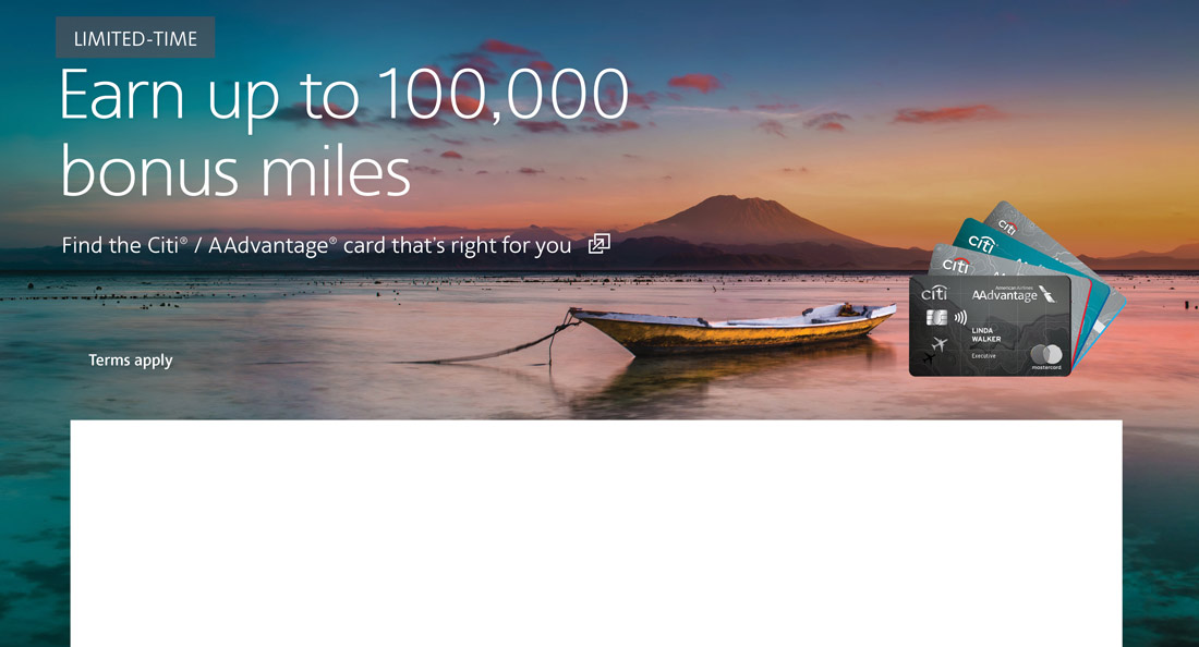 Special offer: Earn up to 100,000 bonus miles with this credit card offer. Opens another site in a new window that may not meet accessibility guidelines.