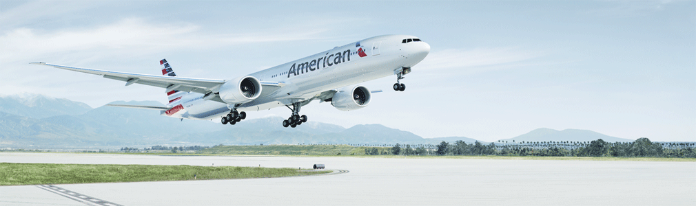 Informações de aeroportos, Balcão de emissão de bilhetes da American  Airlines