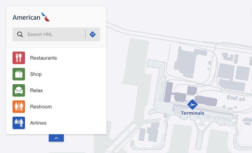 Interactive airport map for HNL