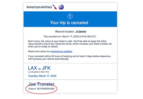 cancel aa flight booked with miles